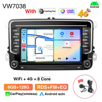 GRANDnavi Android 13 Car Radio GPS - 2Din Multimedia Player for VW, Skoda Octavia, Golf 5/6, Passat B6, Polo, Jetta