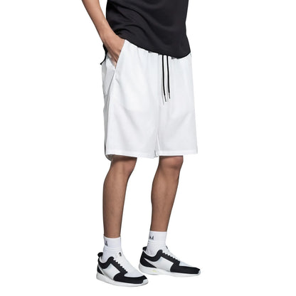 Men's Ice Silk Cargo Shorts – Thin, Loose-Fit Basketball & Sports Shorts (Big Size, Five-Point)