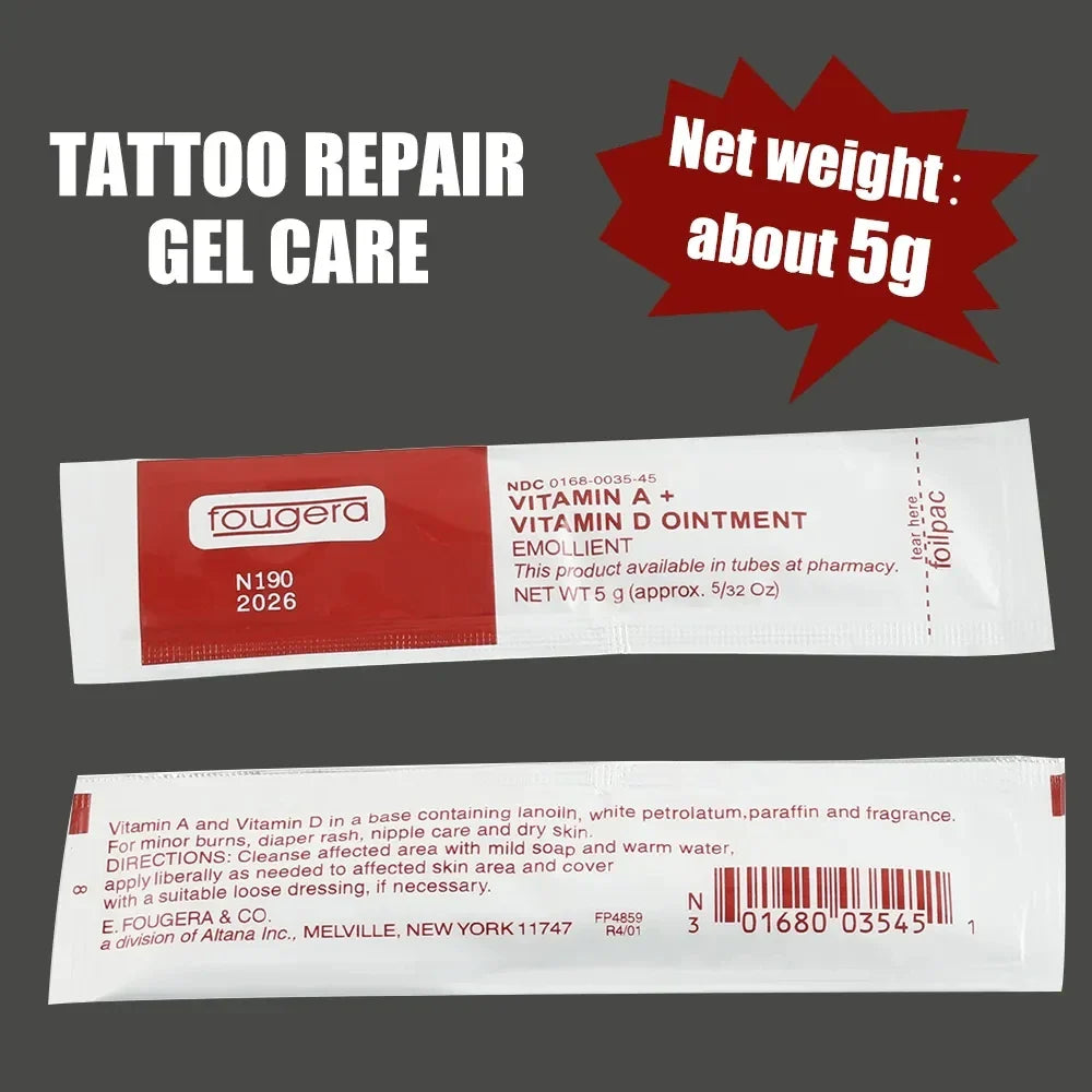 20/30/50/100pcs Fougera Tattoo Aftercare Cream – Vitamin A&D Recovery & Repair Ointment for Tattoo Care Supplies