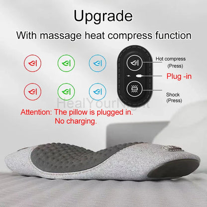 Electric Waist Pillow – Heated Vibrating Sleep Pad for Lumbar Support & Pain Relief