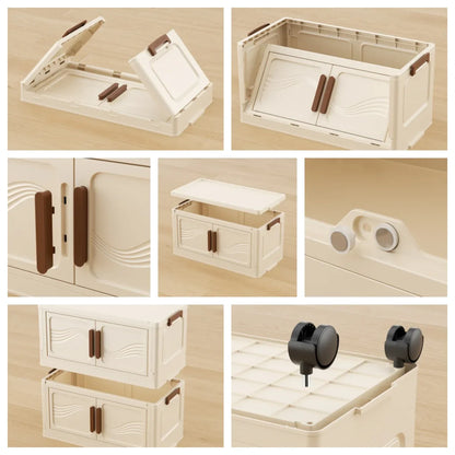 Foldable Storage Box with Clear Door – Durable, Spacious Organizer for Clothes, Books, Toys & Home Essentials