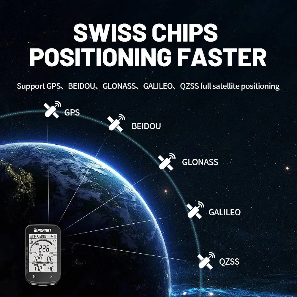 IGPSPORT BSC100S GPS Bike Computer — Wireless Speedometer, Digital Stopwatch & Cycling Odometer