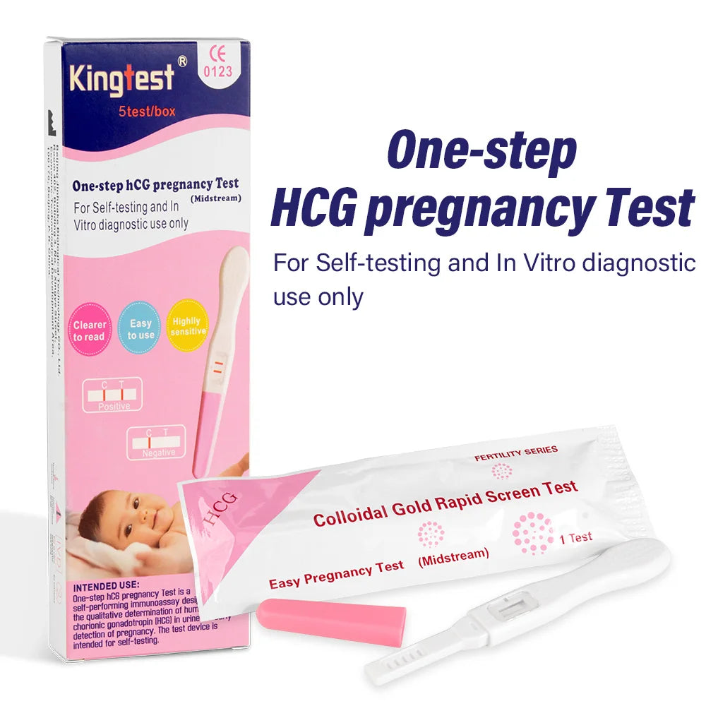 Pregnancy Test Strips – Early Detection HCG Test for Women, Over 99% Accurate, 5 Count