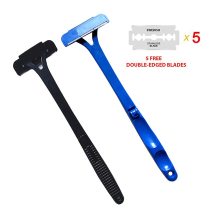 Men’s Back Shaver Razor – Safety Long Handle Foldable Hair Trimmer for Body, Legs & Back Hair Removal
