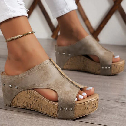 Women’s High Heel Platform Sandals – Summer Wedge Peep Toe Slippers, Stylish Sandalias de Mujer