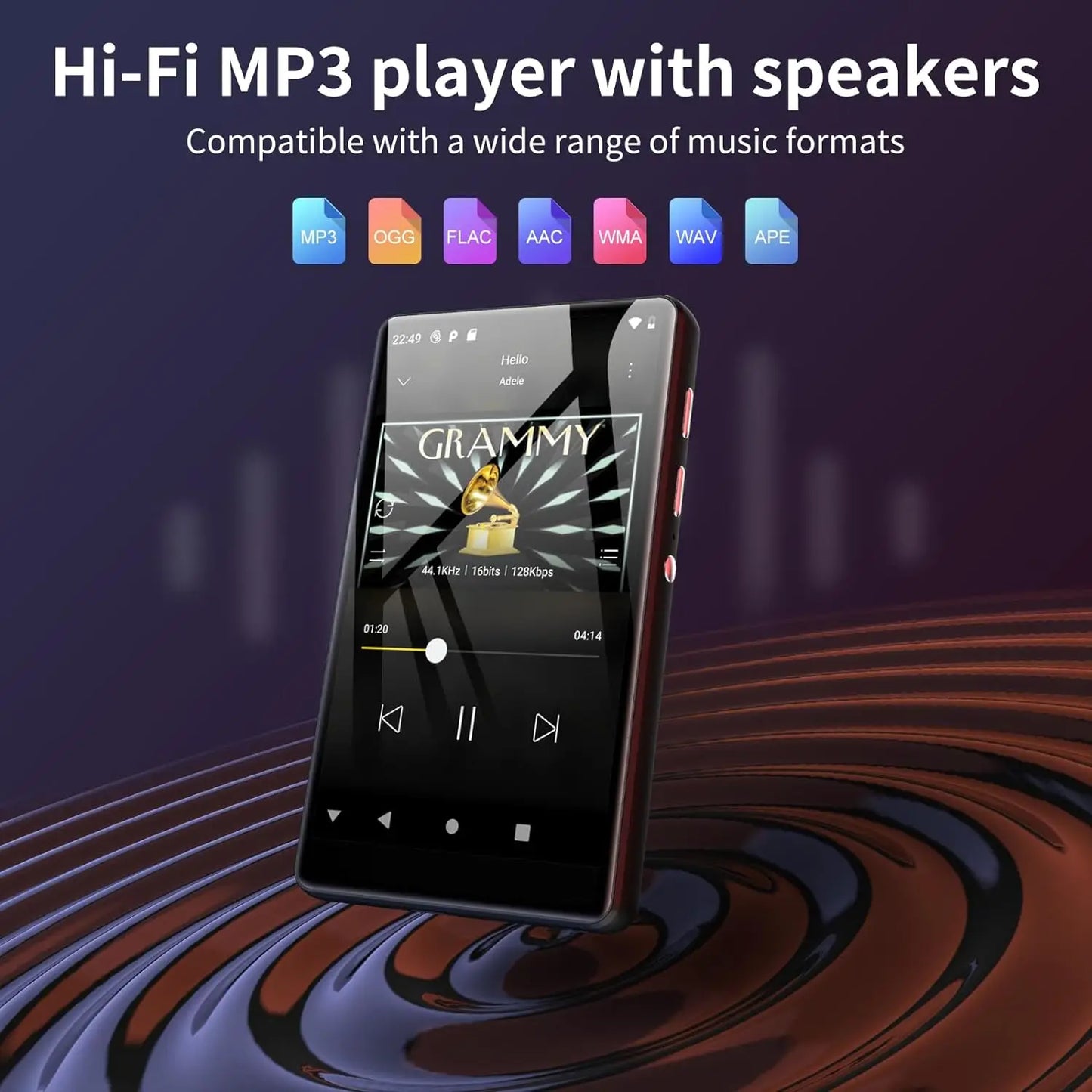 80GB MP3 Player for Android – Bluetooth & WiFi, 4.0-Inch Full Touch Screen, Built-in Speakers & Browser Support