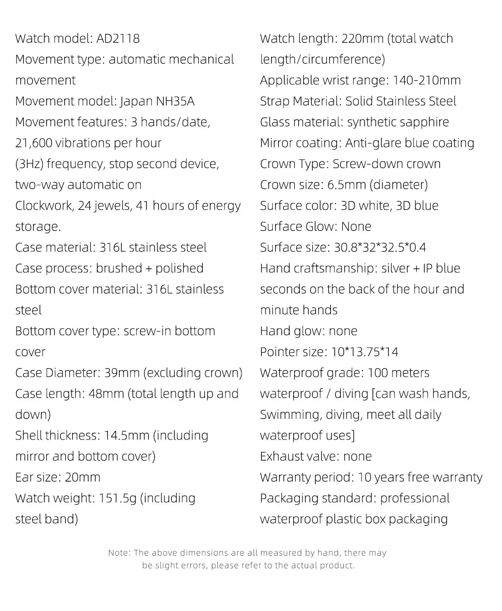 ADDIESDIVE 2024 Luxury Couple Watches – Sapphire Crystal Automatic Mechanical NH35A Steel Wristwatch for Men & Women Gift
