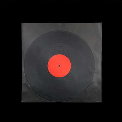 50PCS OPP Gel Vinyl Record Protective Sleeves – Self-Adhesive LP Storage Bags for Turntable, 32.3cm x 32cm