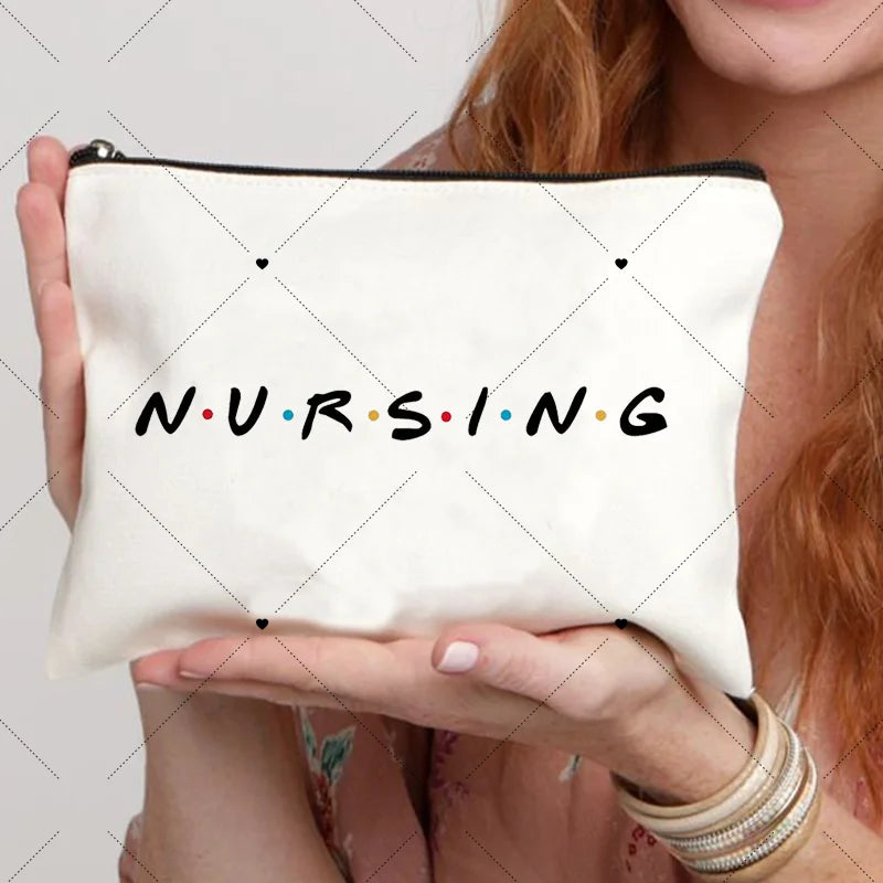 High-Quality Square Pillowcase — Washable Living Room Sofa Cushion Cover with “Thanks to Nurse” Print for Home & Office Decor