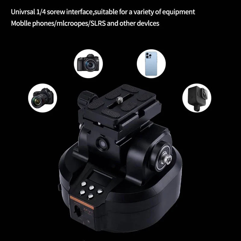 ZIFON YT2000 Remote Motorized PTZ - AI Face Recognition, 360° Horizontal Rotation for Camera, Smartphone & Action Camera Live Stream