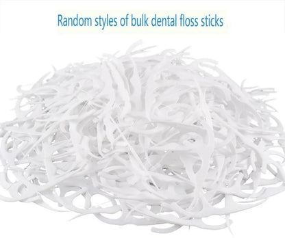 500PCS Bagged Polymer Dental Floss Picks – Teeth Cleaning & Oral Hygiene Care