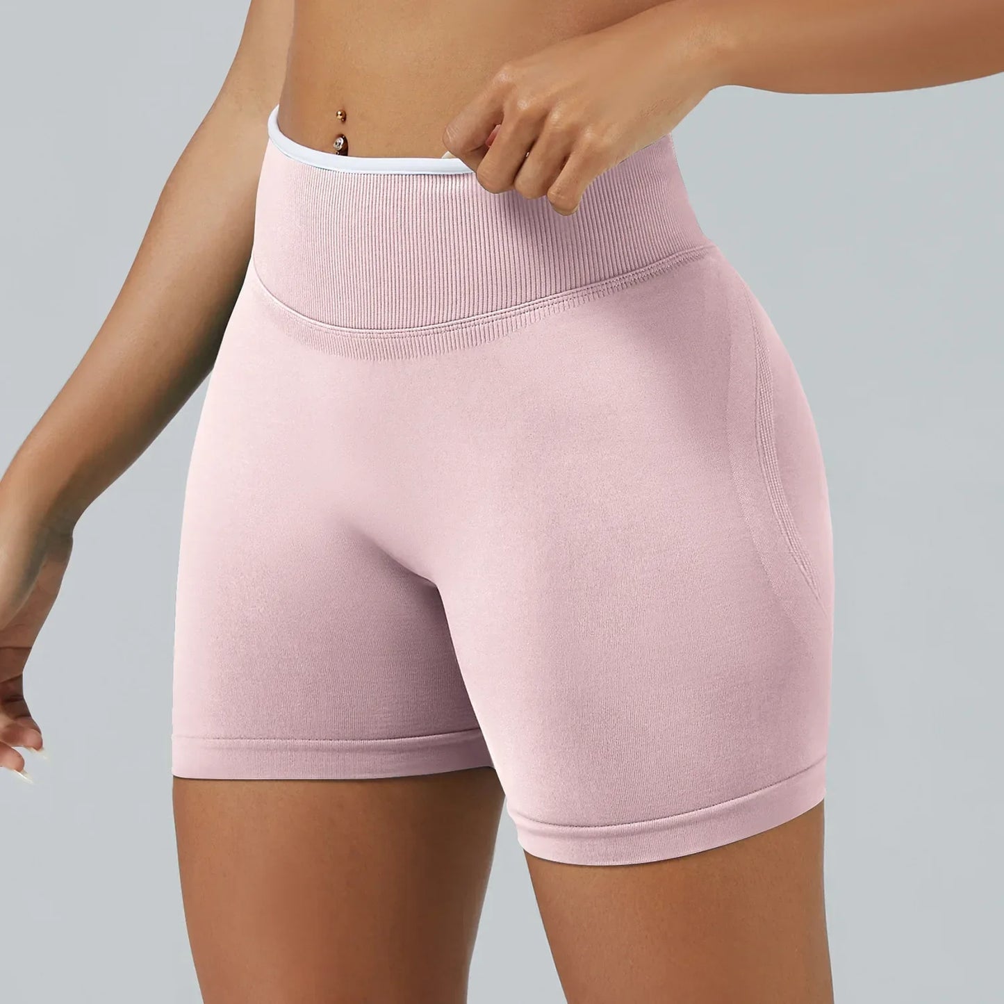 Women’s High Waist Seamless Yoga Shorts – Quick Dry Breathable Gym Fitness Sportswear Training Shorts