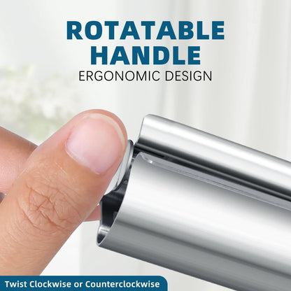 Stainless Steel Rotating Glue Squeezer & Toothpaste Storage Rack – Ointment & Nail Supplies Organizer Tool