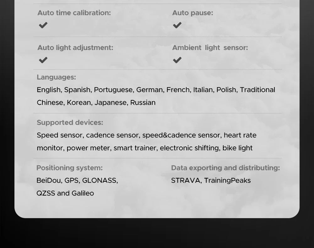 GEOID CC600 Bike Computer – Color Screen Smart GPS Speedometer with Wireless ANT+, WIFI, 11 Languages & Cycling Odometer
