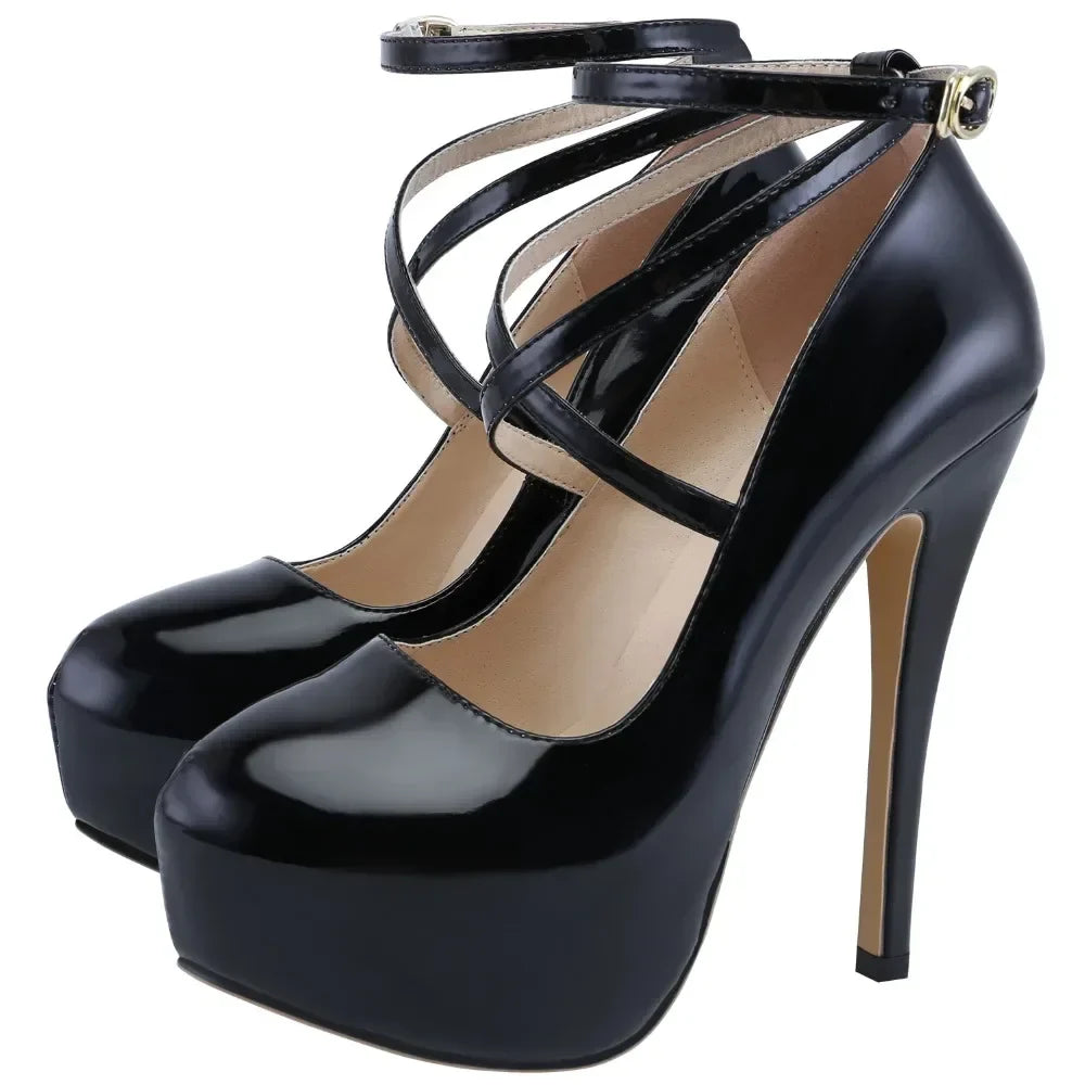 Women’s Platform Stiletto Pumps – Sexy Slingback High Heels for Party, Wedding & Banquet