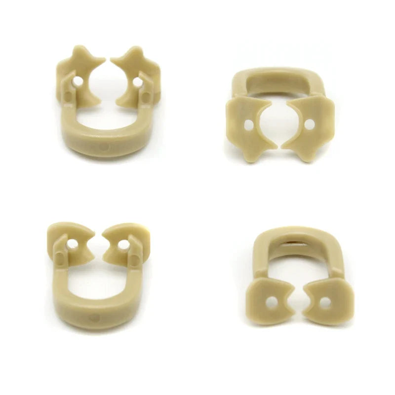 4Pcs/Box Dental Rubber Dam Clamps – Autoclavable Resin Barrier Clips for Dentist Tools, 134°C Safe