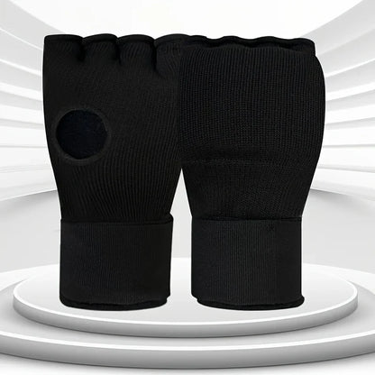 Hybrid MMA Gloves - Half-Finger Boxing & Muay Thai Training Mitts with Thick Sponge Padding