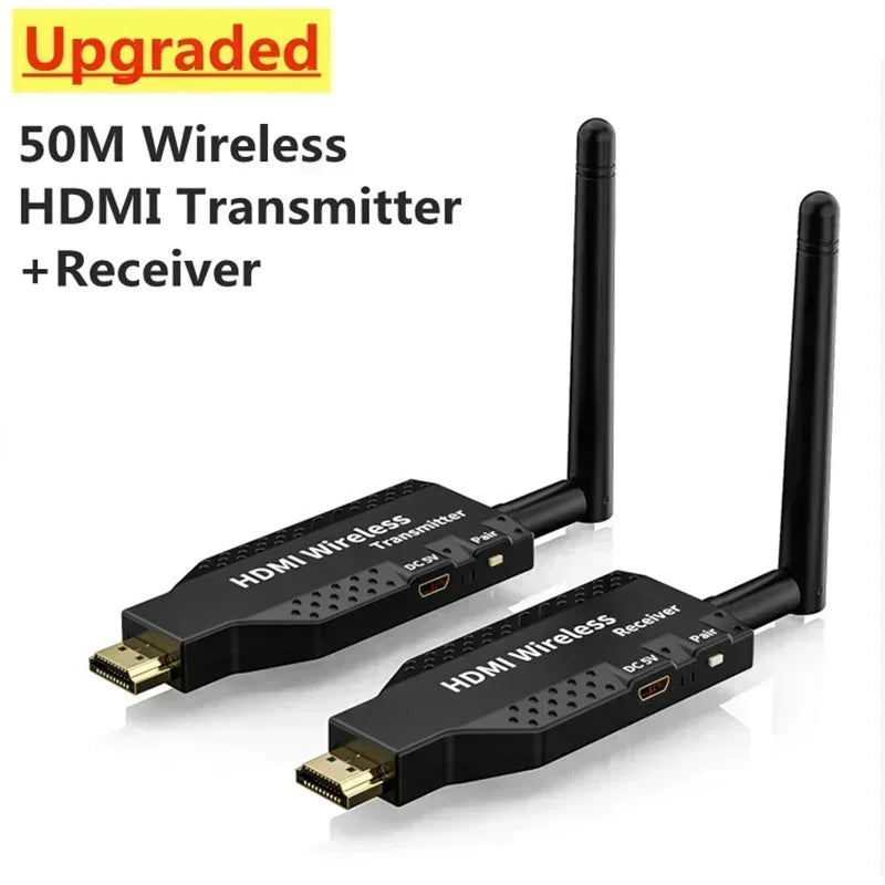 1080P 50M 5G Wireless HDMI Transmitter & Receiver – Audio Video Extender for PC, Camera to TV/Projector