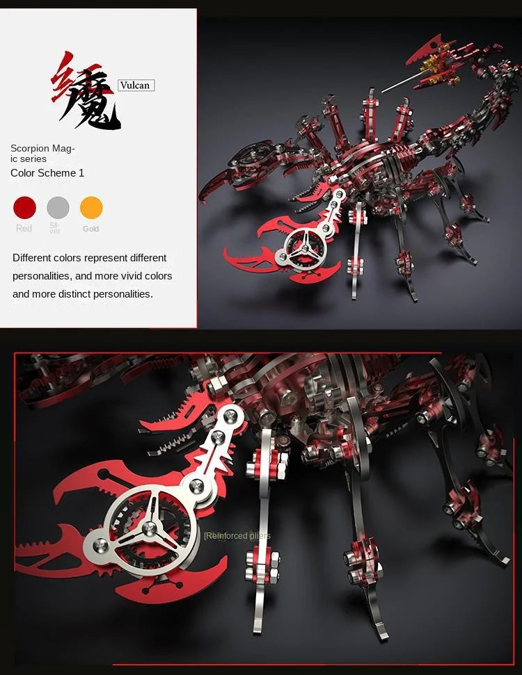 3D Metal Mechanical Insect Puzzle – Anti-Stress Assembly Toy Kit for Kids and Adults