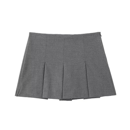 MUJER 2025 Women’s High Waist Pleated Mini Skort Shorts — Summer Basic Casual Holiday Shorts