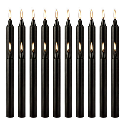 20-Pack Black 4-inch Drip-Free Wax Candles – Fragrance-Free Home, Church, Wedding & Party Decoration