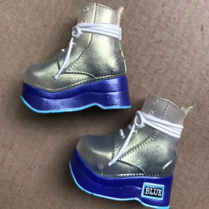 Rainbow Doll Shoes – Boots, Sandals & High Heels for DIY Doll Dressing in Black, Green & Red