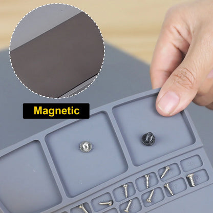 Toolour High-Temperature Silicone Welding Pad – Non-Slip Durable Mat up to 500℃, Multi-Size for Welding Work