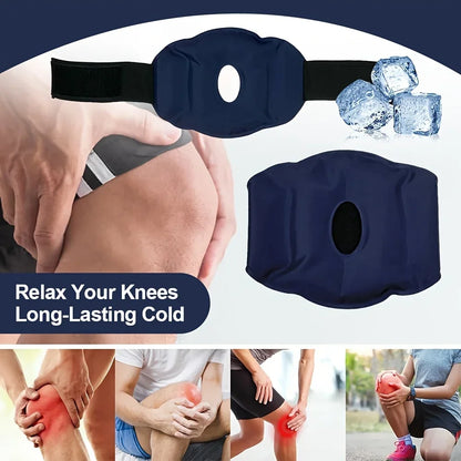 1/2pcs Gel Knee Ice Pack — Dual Temperature Hot & Cold Therapy with Reusable Nylon Strap