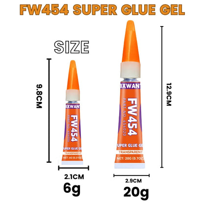 Super Glue Gel - Strong Quick-Dry Waterproof Adhesive for Metal, Plastic, Wood & Ceramic