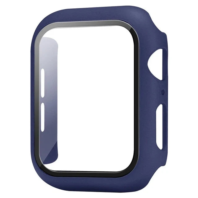 Apple Watch Glass Case Cover - Full Screen Protector for Series 9, 8, 7, 6, SE & iWatch 38mm-45mm