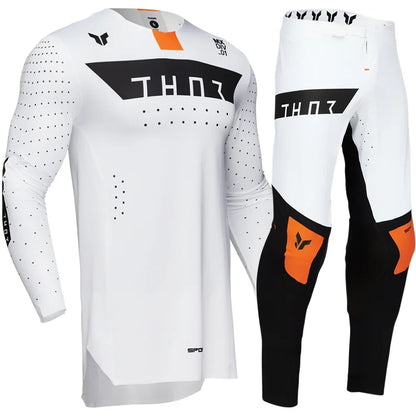 Thor 2026 Motorcycle Riding Set - Bleach Black Camo Off-Road Racing Gear Long Sleeve Jersey and Pants