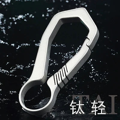 Titanium Key Chain - Lightweight Men’s EDC Quickdraw Carabiner Buckle Key Ring Outdoor Tool