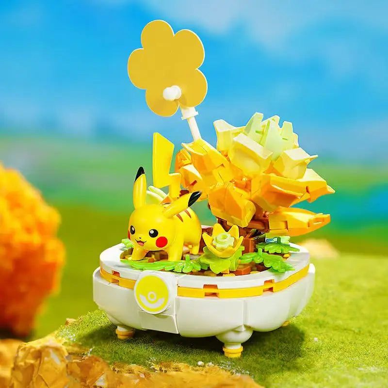 New Anime Pokémon DIY Building Block Toys – Pikachu, Sylveon, Togepi Cartoon Figures for Home Decoration