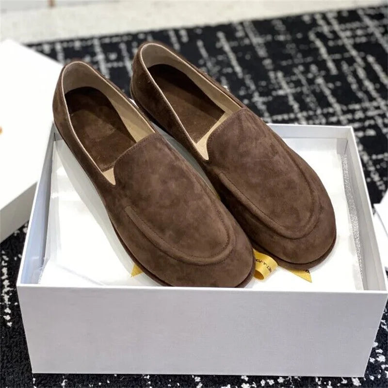 Lefu Soft Leather Shoes — Classic Fitted Silhouette with Circular Scalp Leather Lining