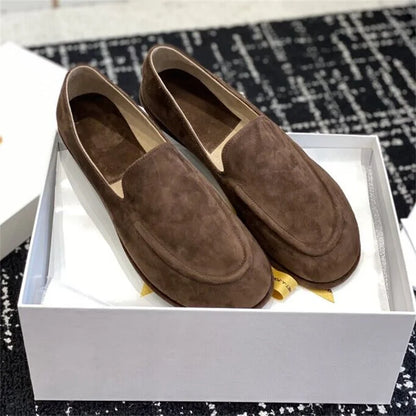 Lefu Soft Leather Shoes — Classic Fitted Silhouette with Circular Scalp Leather Lining