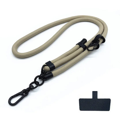 Adjustable Phone Lanyard - Universal Outdoor Crossbody Shoulder Case - Anti-Lost Wrist Strap with Card Neck Cord Clip Hang