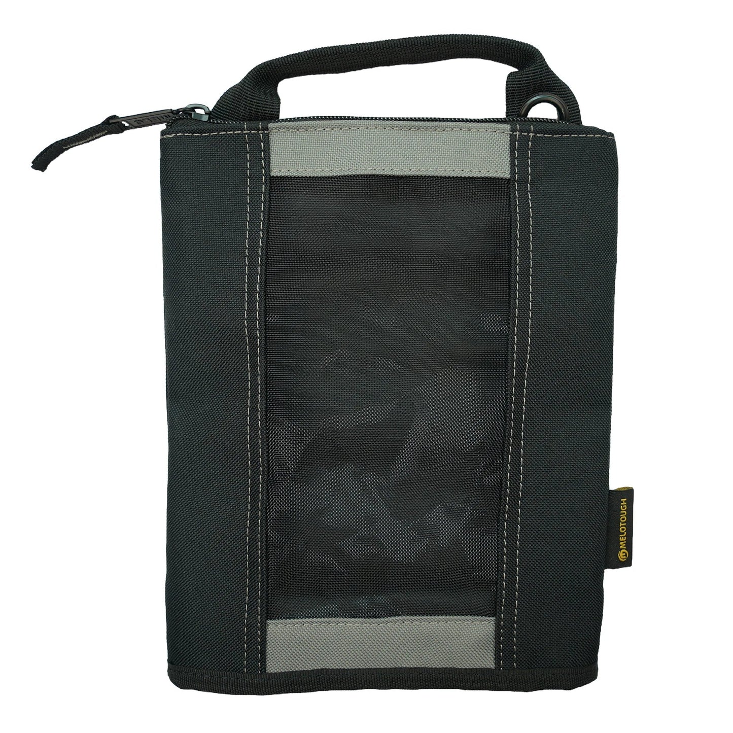 MELOTOUGH Canvas Tool Pouch | 2-Pack Zipper Bags with Mesh Window & Hanging Grommets