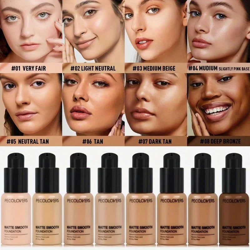 Full Coverage Concealer Foundation – Long-Lasting Waterproof Matte Finish for Natural Flawless Daily Makeup