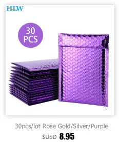 10PCS Rose Gold Metallic Bubble Mailers – Foil Padded Shipping Envelopes, Aluminized Gift Packaging Postal Bags