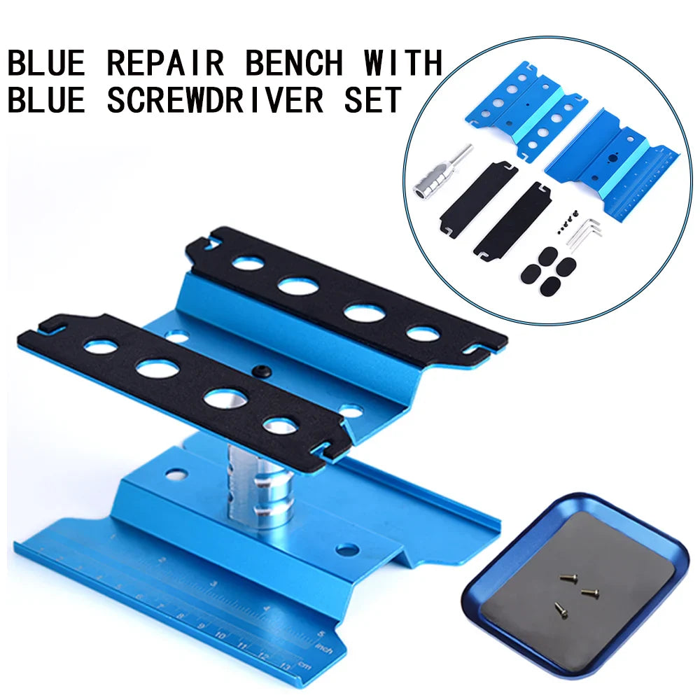 RC Car Tool Lifting Work Stand – 360° Rotating Repair Platform for 1/10 & 1/8 Buggy Crawler Cars