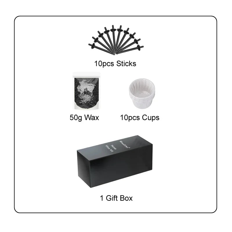 Portable Nose Hair Removal Wax Set - Painless Paper-Free Wax Beans Kit for Men & Women