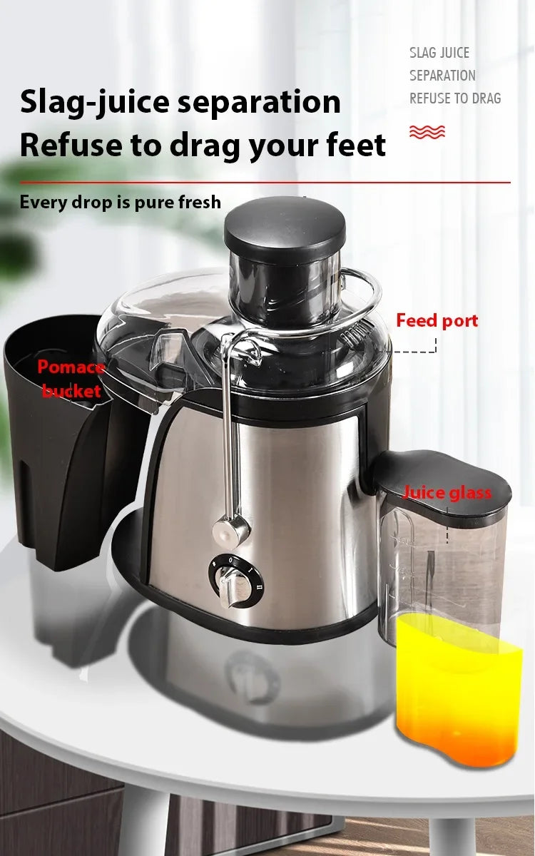 400W Juice Extractor — 22000RPM Motor, 3" Wide Chute, 2-Speed Juicer for Whole Fruits & Vegetables, Easy-Clean Design