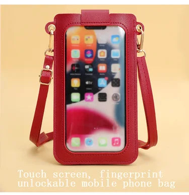 Women's Soft Leather Wallet & Touch Screen Phone Purse – Crossbody Shoulder Bag Handbag