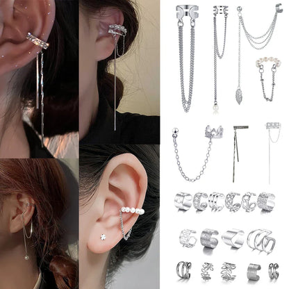 Delicate Tassel Clip-On Earrings – No-Piercing Ear Cuffs for Women, Fashion Jewelry Gifts