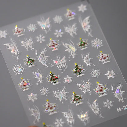 5D Glitter Butterfly Nail Sticker – Kawaii Aurora Nail Art Decal for DIY Manicure & Nail Decorations