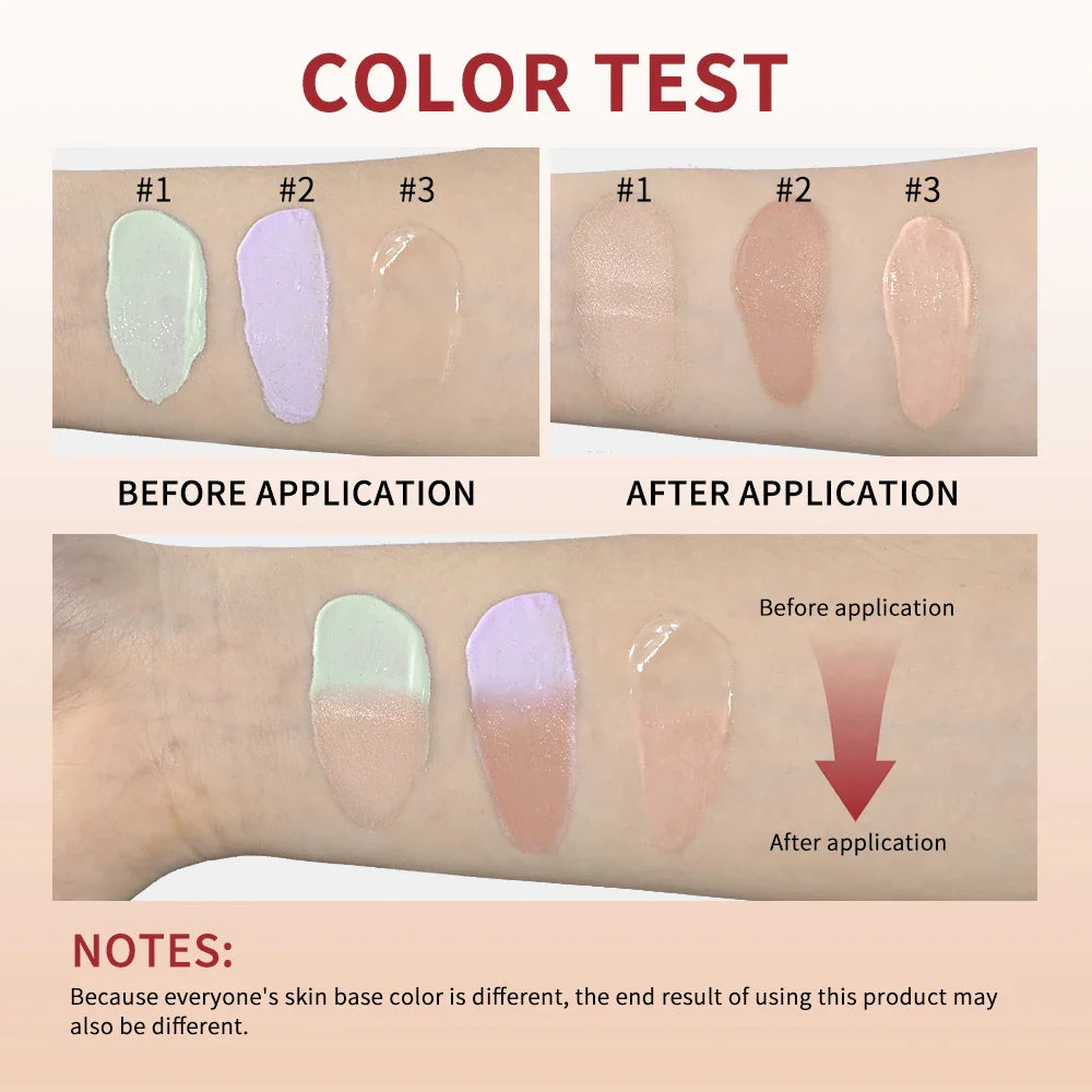 CC Red Correction Cream – Liquid Full Coverage Waterproof Foundation for Redness, Long-Lasting Face Cosmetic