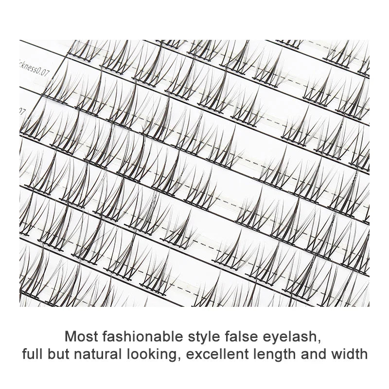 Individual Lash Extensions Kit – DIY Cluster Eyelash Book, False Lashes for Home Makeup