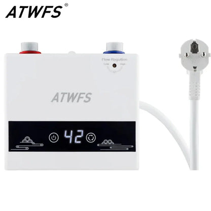 ATWFS 220V 4600W Instant Electric Water Heater – Portable Hot Water Shower & Kitchen Heating System