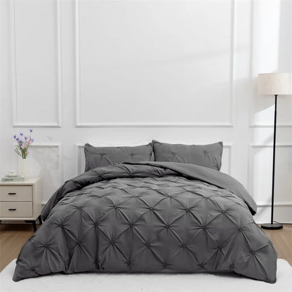 Queen 3-Piece Comfort Set – Gray Bed in a Bag Bedding Set with Duvet Cover & Pillowcases (No Comforter)