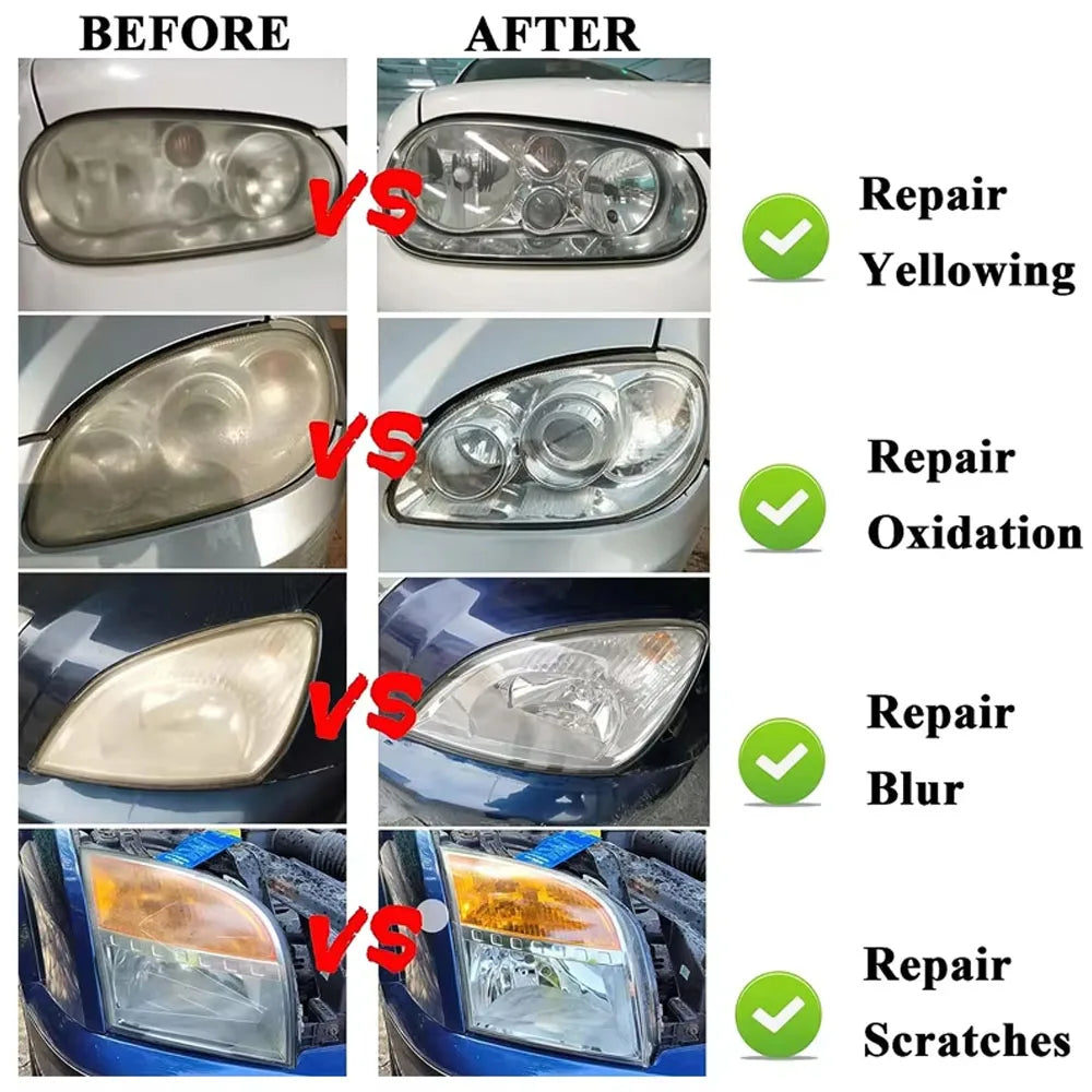 100ML Car Headlight Restoration Kit – Polishing Liquid Polymer for Headlamp Repair & Cleaning